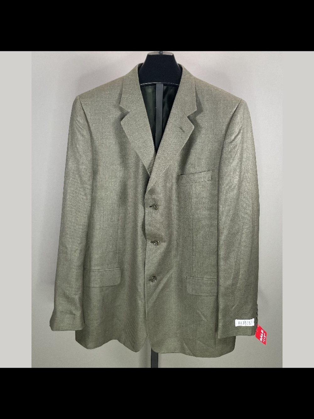 NEW Versini Jacket Mens 48 XL olive green silk wool sport coat classic